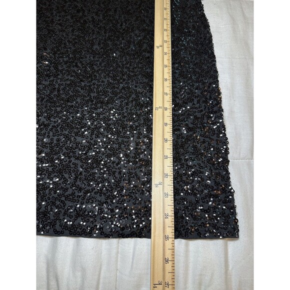 J. CREW Womens Black Sequin Blouse Size S Boatneck 3/4 Sleeve Pullover Glitzy - Picture 6 of 7